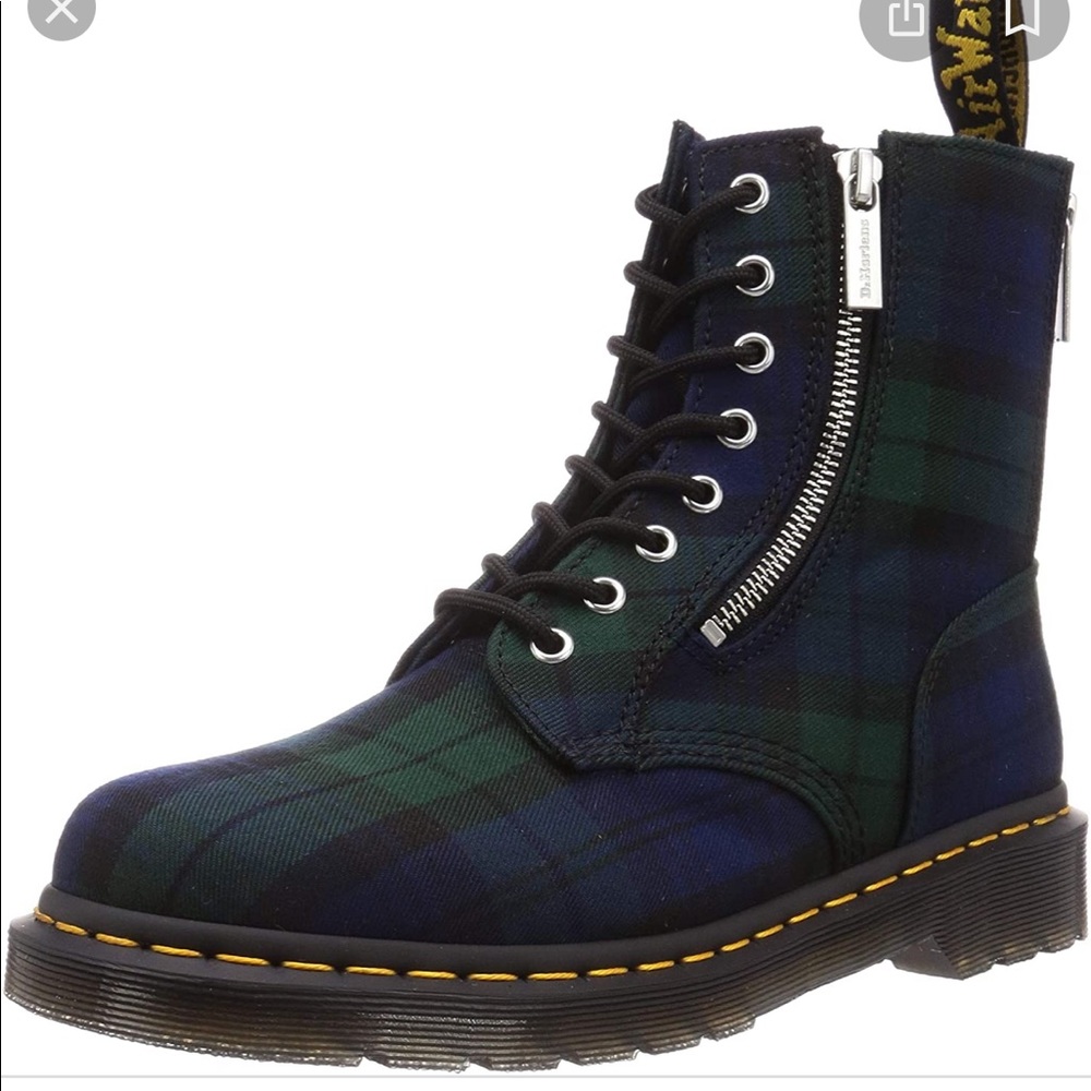 Dr marten black watch tartan boots - Picture 1 of 9